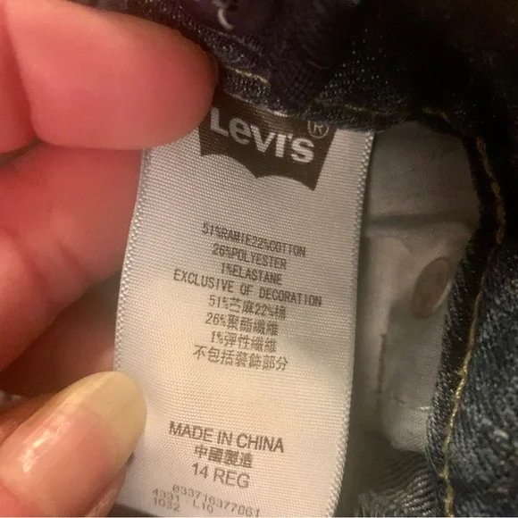 🔥2/$20 LEVIS shorty shorts 🩳 size 14 (youth/girl) - Picture 5 of 6